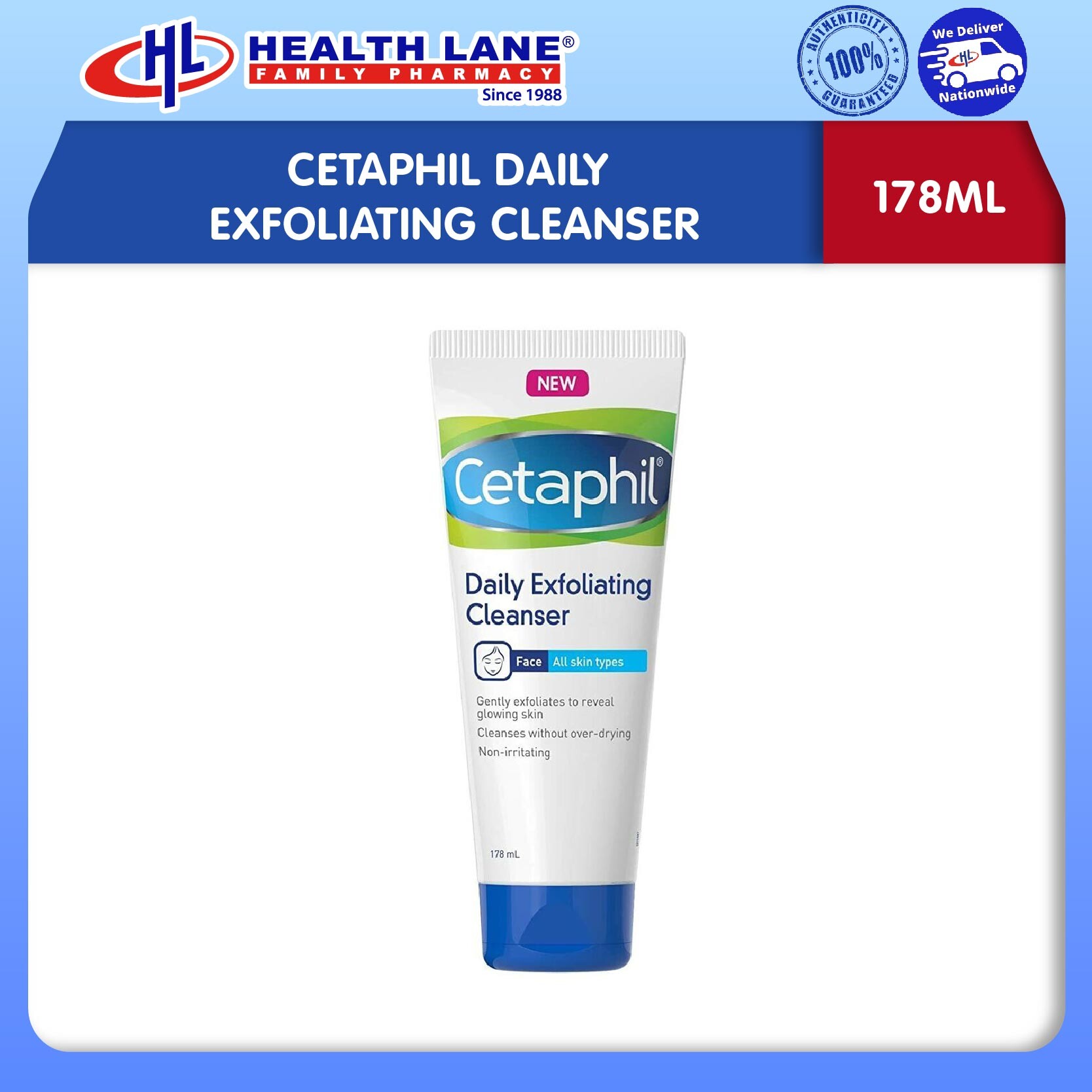 CETAPHIL HARIAN EXFOLIATING PENCUCI 178ML                                                                                                                             